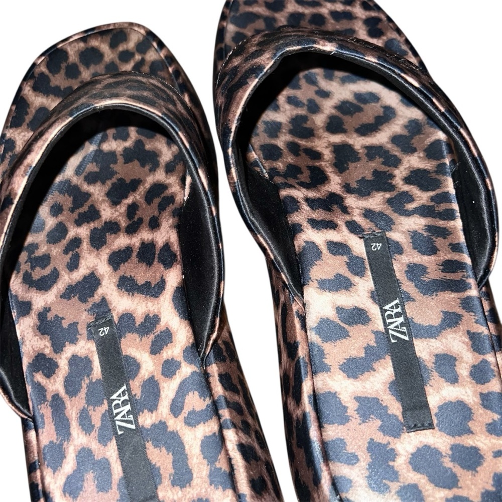 Zara Leopard Print Sandals Size 11 - Picture 12 of 16